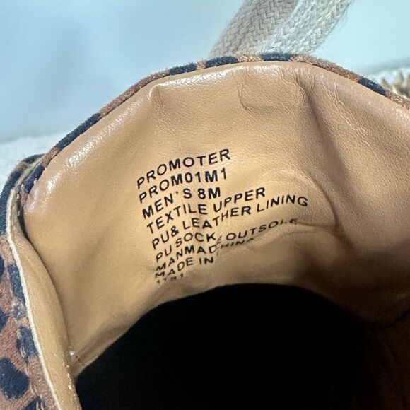 STEVE MADDEN Promoter Leopard Studded High-Top Sneakers Shoes Men's 8 Women 9.5 - Picture 7 of 8